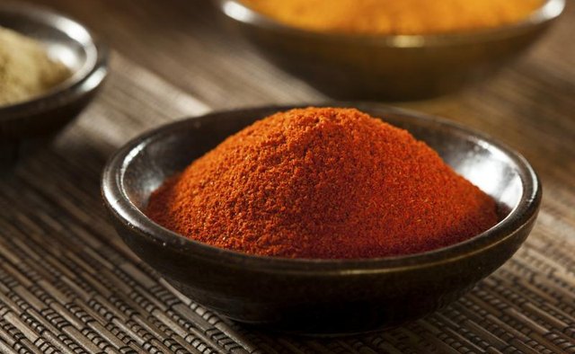 Saffron in a wooden bowl.