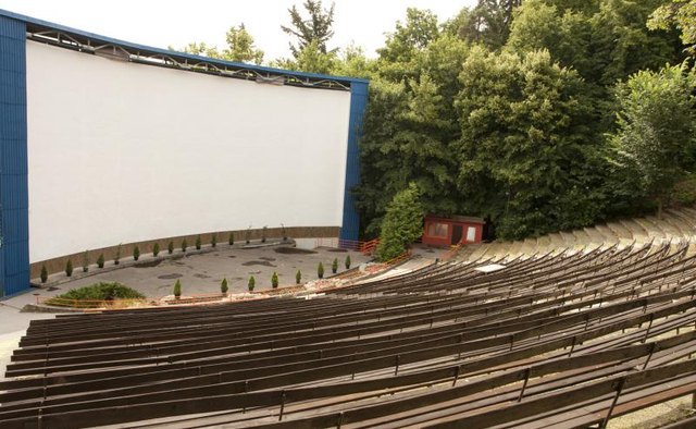 An outdoor cinema.