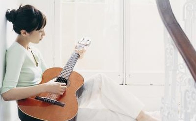 woman writing a song