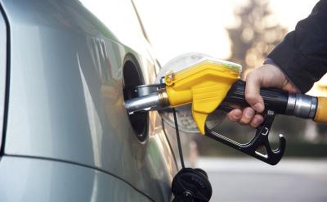 Car at fuel pump