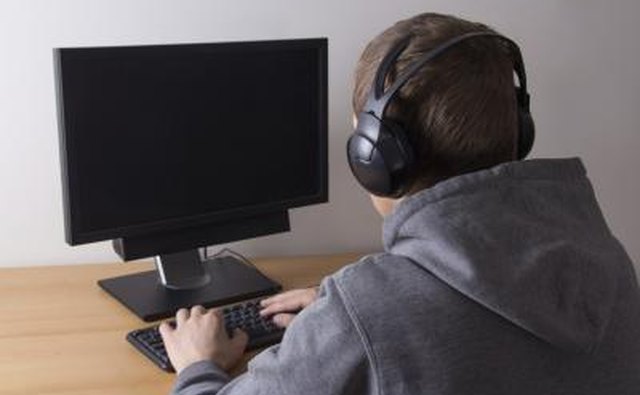 Young man listening to music
