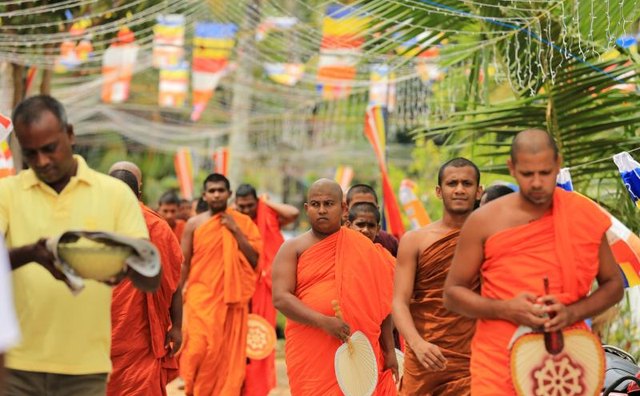 Buddhist monks in Sri Lanka
