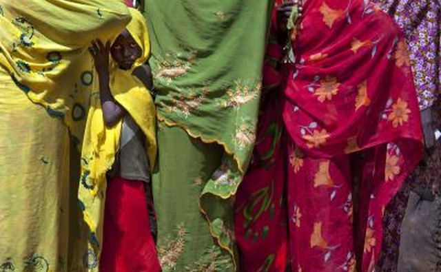 Woman in line for water in Yida, South Sudan