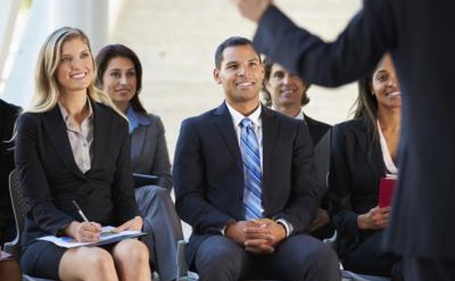 Man in presentation