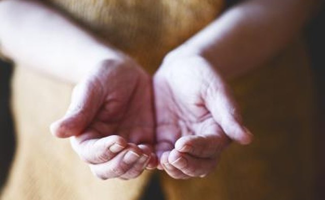 Hands praying to God