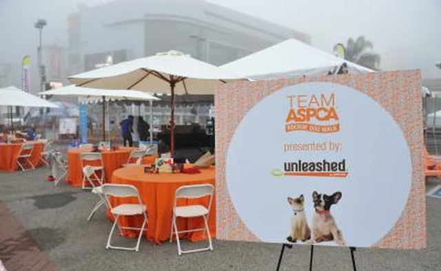 ASPCA event with tables and tents