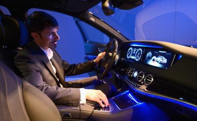 Inside a Mercedes-Benz S Class vehicle