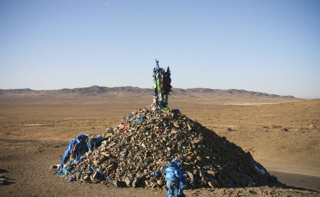A shamanistic monument in rural Mongolia