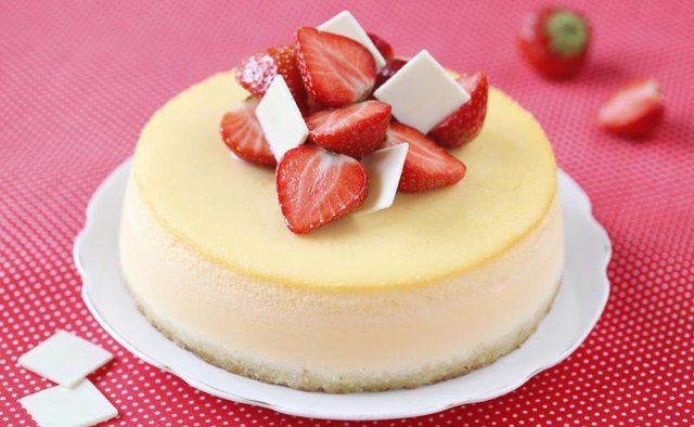Vanilla strawberry cheesecake.