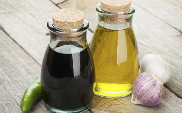 Homemade oil and vinegar set