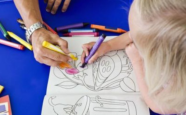 Choose crayons as a simple destination in your treasure hunt.