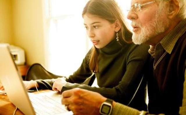 Grandparents are often keen to help children with schoolwork.