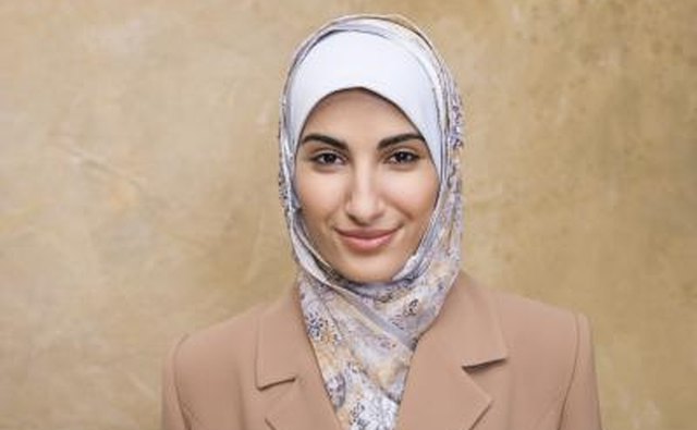 Middle Eastern woman wearing a headscarf