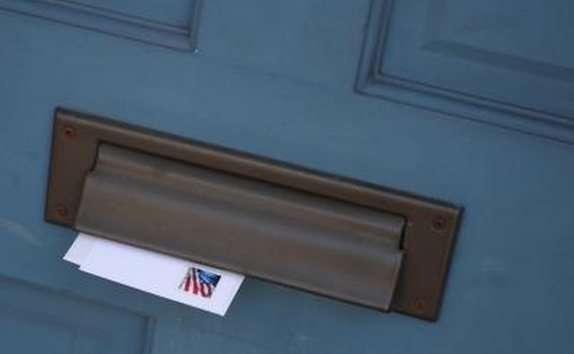 Letter in mail slot