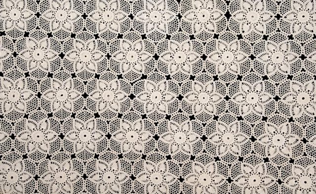 Antique lace tablecloth.