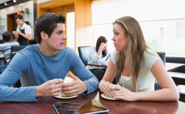 boyfriend and girlfriend having a conversation