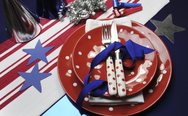 American themed decorations.
