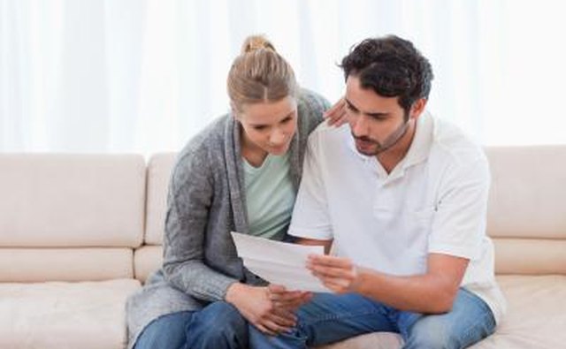 Couple looking at paperwork