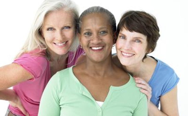 Smiling mature women.