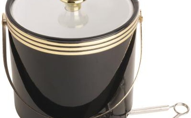 Air-tight containers keep ice frozen.