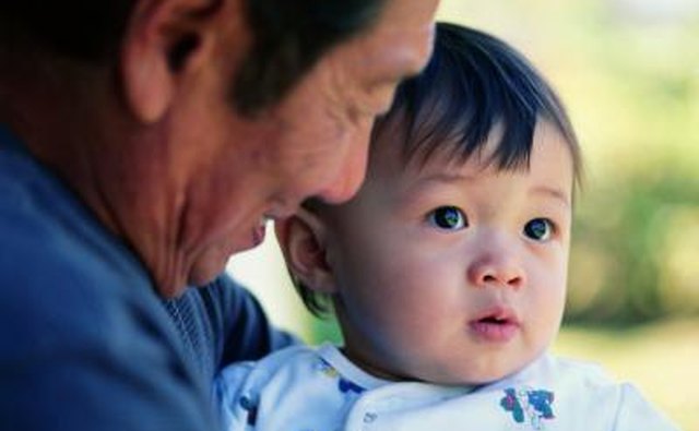 Chinese Grandfather with grandchild