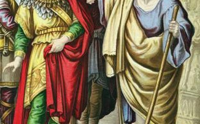 The prophet Elijah confronts evil King Ahab.