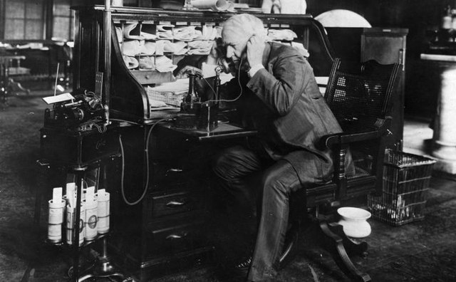 An early photo of Thomas Edison.