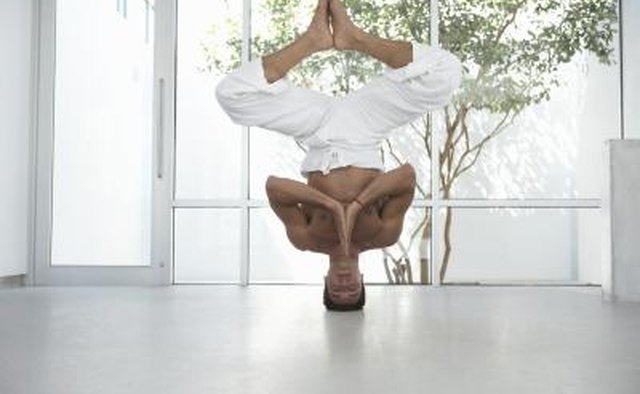 Headstand in yoga.