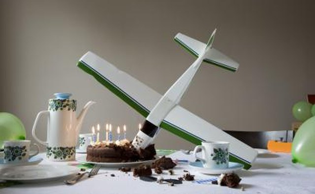 An airplane decorating a cake.