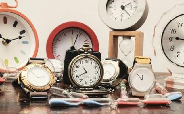 Clocks at an flea market