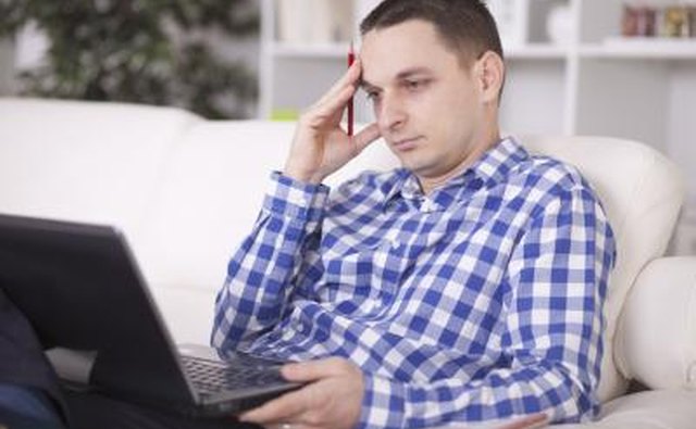 Man looking up social security office information