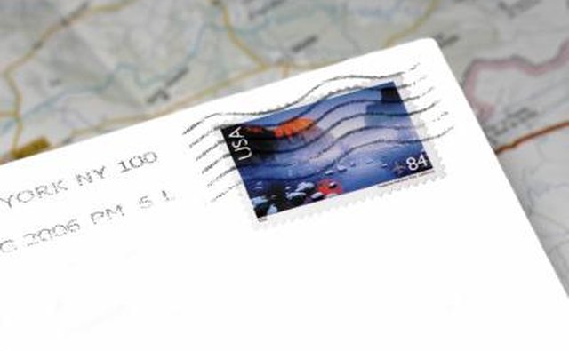 Stamp on forms envelope