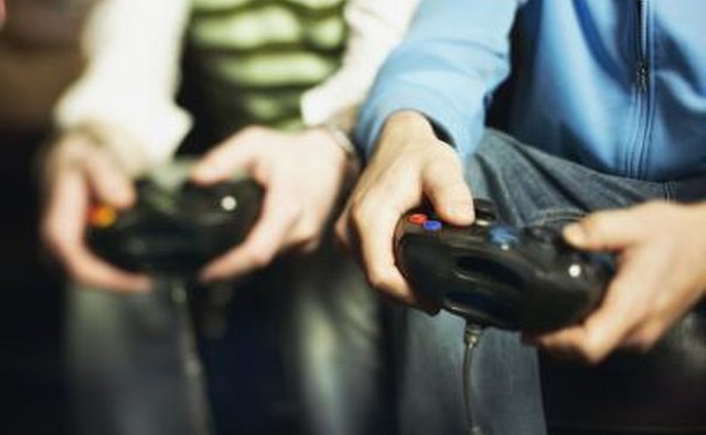 young men playin video games