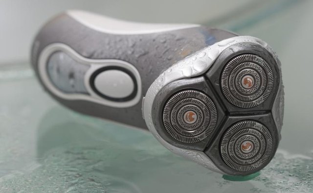 A waterproof electric shaver.