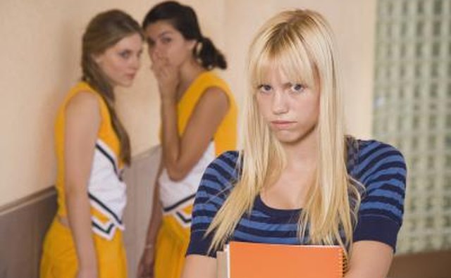 Upset teen at school