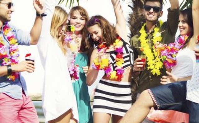 Friends at luau