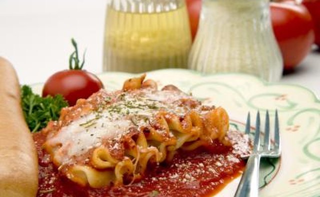 Close up of lasagna.
