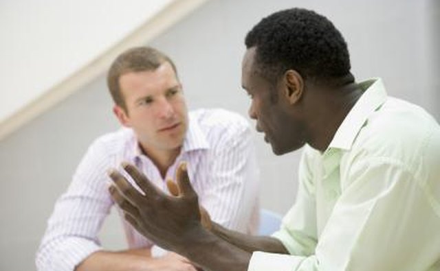 Men talking