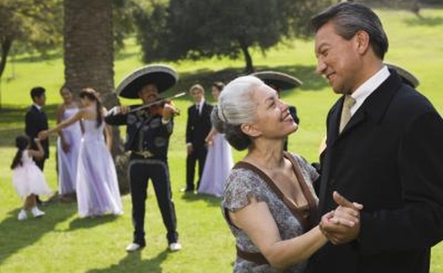 Couple dancing at quinceanera