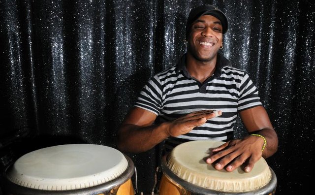 A Cuban percussionist.