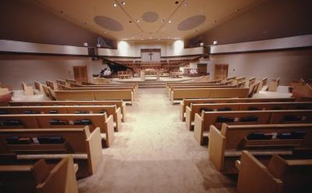 It is best to keep the walls a neutral color like gold or pale yellow as this will please most of your congregation