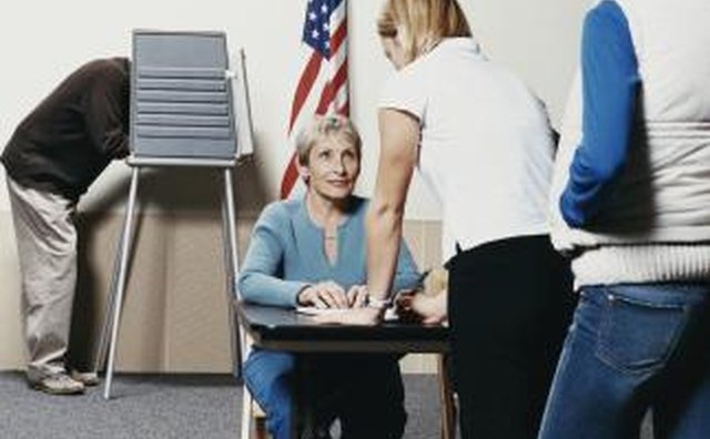 People waiting to vote