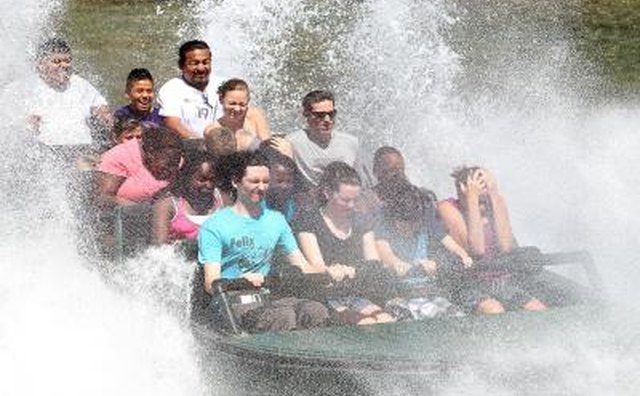 Water ride at Six Flags