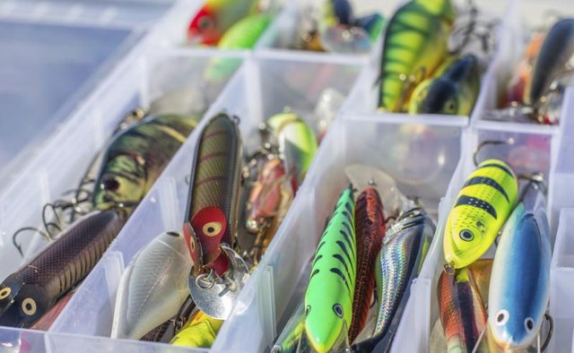 A collection of fishing lures.
