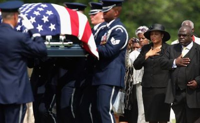 Anyone who considers themselves a patriotic American can request that his casket be draped in the flag.