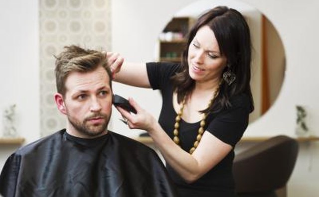 Man gets haircut
