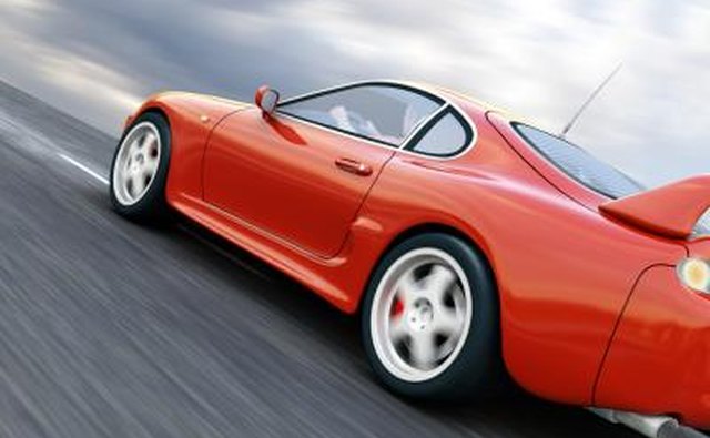Sports car on road