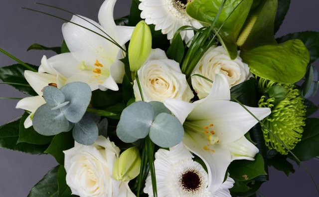 Arrangement of white flowers