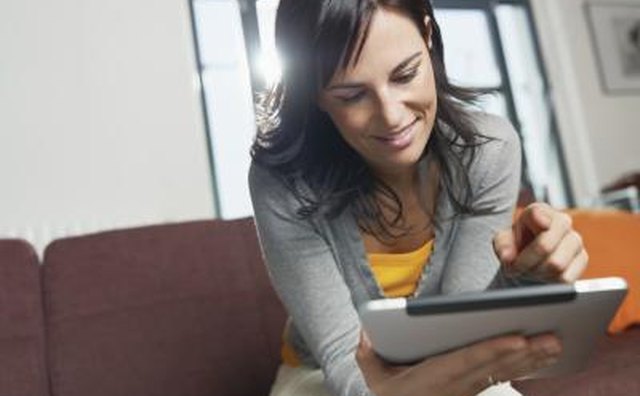 Woman reading online