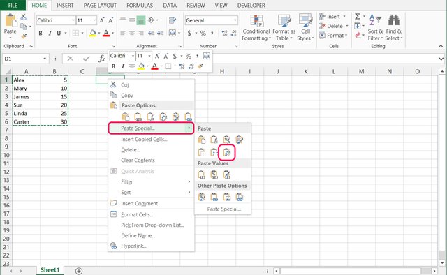 turn row into column in excel